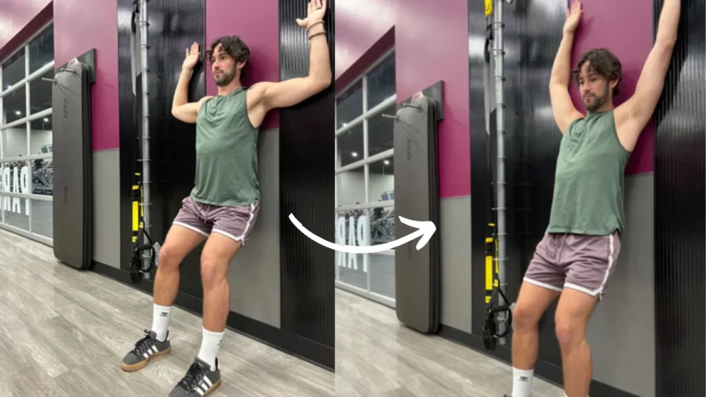 Tech Neck and Scapular Dysfunction: How Jacksonville Office Workers Can Stand Tall Again in 2026 Man performing wall angels and posture correction exercises