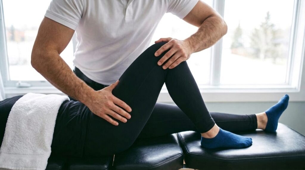 Active Jacksonville lifestyle – chiropractic care helps patients return to pain-free movement and exercise with hip joint adjustment and mobilization